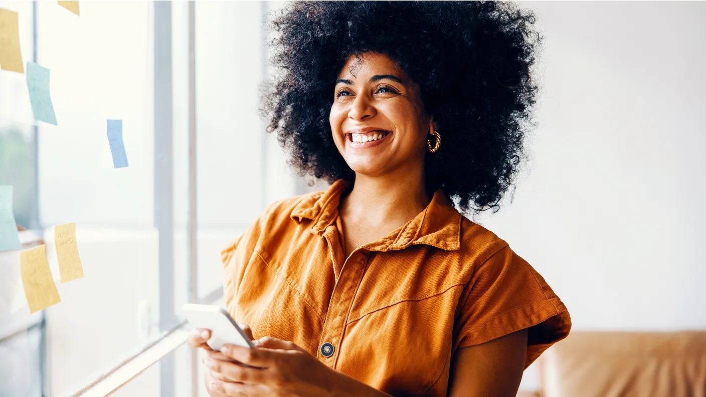 06-skai-complexities-smiling woman on phone