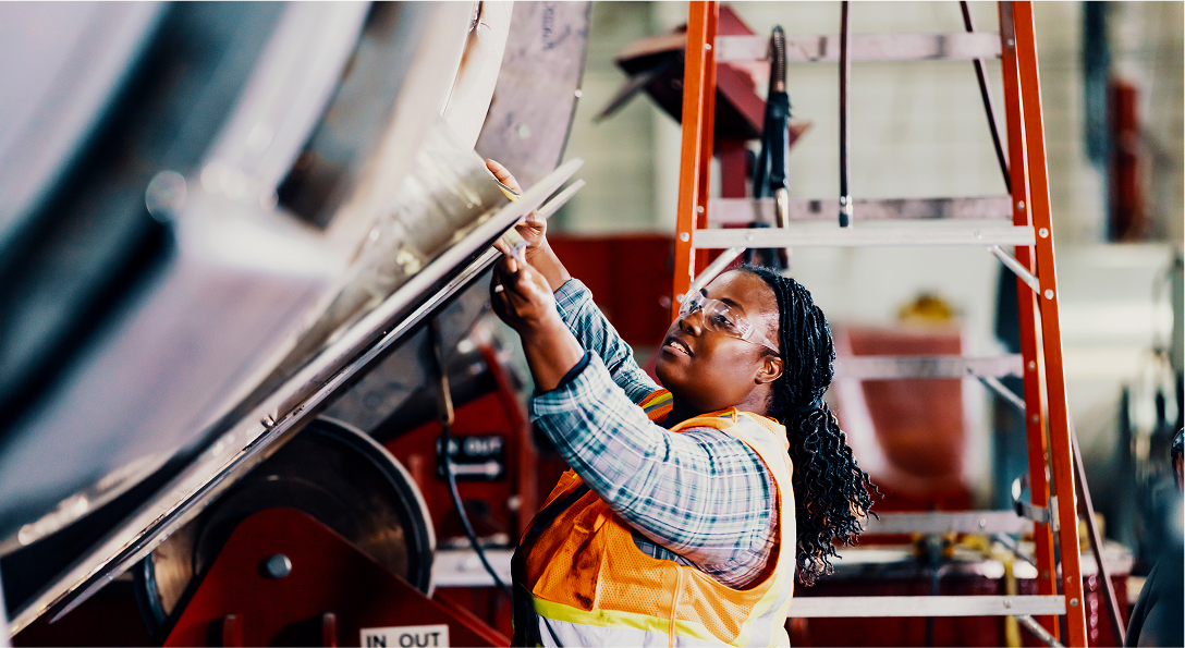 woman working in manufacturing